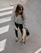 Stradivarius Pulover Din Tricot Cropped Cu Mânecă Lată Negru M
