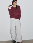 Stradivarius Pulover Din Tricot Cu Decolteu În V Roșu Închis Xs
