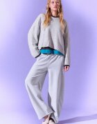 Stradivarius Pulover Tricotat Cu Decolteu În V Gris Amestec Xs