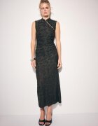 Stradivarius Rochie Midi Cu Guler Cu Bandă Și Fără Mâneci Kaki S