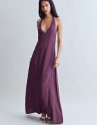 Stradivarius Rochie Midi Cu Textură Și Halter Coral L
