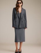 Stradivarius Rochie Midi Din Bengalină Cu Bretele Alb S