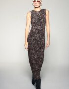 Stradivarius Rochie Midi Din Plasă Fără Mâneci Maro M