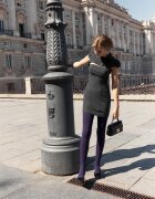 Stradivarius Rochie Mini Sartorială Cu Nasturi Gri Marengo Xl