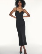 Stradivarius Rochie Sculpt Ajustată Negru Xs