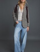 Stradivarius Sacou De Stofă Basic Bej L