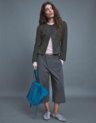 Stradivarius Sacou Din Stofă Cu Peplum Gri Marengo Xl