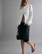 Stradivarius Sacou Peplum Ecru S
