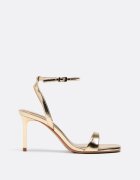 Stradivarius Sandale Cu Toc Stiletto Auriu 40