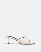 Stradivarius Sandale Cu Toc Thong Crem 37