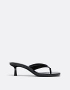 Stradivarius Sandale Cu Toc Tip Thong Negru 36