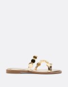 Stradivarius Sandale Joase Cu Efect Oglindă Aur 36