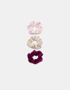 Stradivarius Set 3 Elastice De Păr Cu Efect Satinat Roz Os