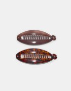 Stradivarius Set De 2 Clame Tip Banană Albastru Marin Os