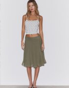Stradivarius Top Cu Bretele Din Poliamidă Efect Prespălat Gri Denim M