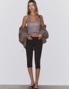 Stradivarius Top Cu Guler Halter Roz Deschis Xs