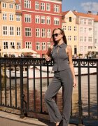 Stradivarius Top Fără Mâneci Cu Capse Gri Marengo Xs