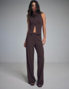 Stradivarius Top Fără Mâneci Cu Capse Purpuriu S