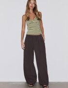 Stradivarius Top Halter Ajustat Kaki L