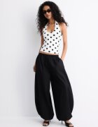 Stradivarius Top Halter De Bază Ecru M