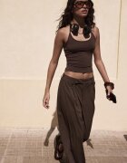 Stradivarius Top Halter Din Tricot Albastru Marin M