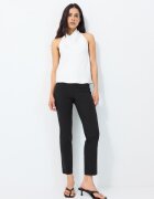 Stradivarius Top Halter Satinat Alb Xxs