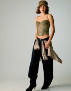 Stradivarius Top Inspirație Corset Cu Dantelă Kaki M