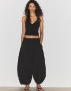 Stradivarius Top Mulat Halter Negru Xs