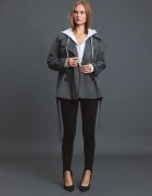 Stradivarius Trench Regular Cu Guler Înalt Gri Marengo S