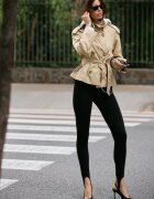 Stradivarius Trenci Cu Guler Înalt Și Cordon Bej L