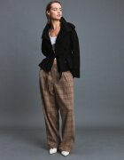 Stradivarius Trenci Cu Guler Înalt Și Cordon Negru S
