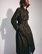 Stradivarius Trenci Lung De Bază Maro Xs