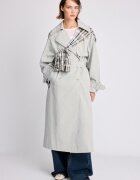 Stradivarius Trenci Oversize Ecru S