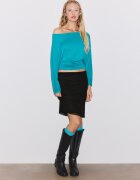 Stradivarius Tricou Asimetric Cu Efect De Brâu Turcoaz S