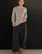 Stradivarius Tricou Asimetric Cu Mânecă Lungă Și Dungi Verde Pastel Xs