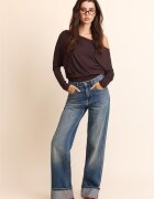 Stradivarius Tricou Asimetric Din Modal Maro M
