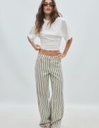 Stradivarius Tricou B08 Cu Mânecă Scurtă Japoneză Ecru S