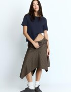 Stradivarius Tricou Basic Regular Fit Heavy Weight Bleumarin Închis Xxs
