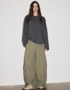 Stradivarius Tricou Boxy Cu Mânecă Lungă Gri Închis Xl