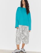 Stradivarius Tricou Boxy Cu Mânecă Lungă Turcoaz L