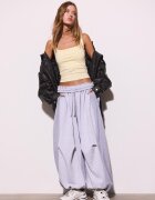 Stradivarius Tricou Cu Bretele Late Galben Pastel S