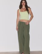 Stradivarius Tricou Cu Bretele Late Verde Lime Xl