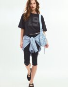 Stradivarius Tricou Cu Broderie Negru S