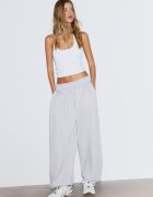 Stradivarius Tricou Cu Guler Halter Alb S