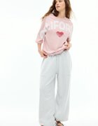 Stradivarius Tricou Cu Imprimeu Pozițional California Roz Pastel Xs