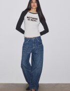 Stradivarius Tricou Cu Imprimeu Tip Baseball Negru L