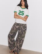 Stradivarius Tricou Cu Imprimeu Verde Xl