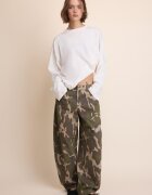 Stradivarius Tricou Cu Mânecă Lungă Alb Xl