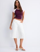 Stradivarius Tricou Cu Mânecă Scurtă Raglan Vânătă Xs