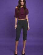 Stradivarius Tricou Cu Mânecă Scurtă Și Decolteu Barcă Purpuriu Xs